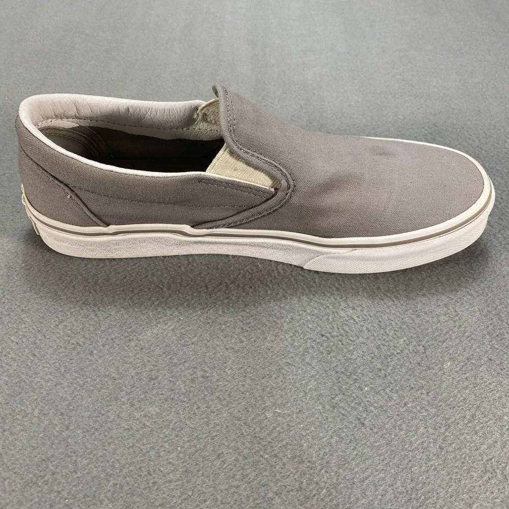 Vans Slip On Shoes Mens 6.5 Womens 8 Gray Classic Canvas Casual Skate Sneakers